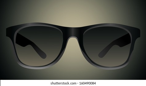 Sunglasses on black background