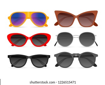 Sunglasses on a white background. Vector illustration.