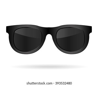Sunglasses on white background. Vector icon