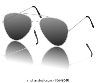Sunglasses on a white background. Vector illustration.