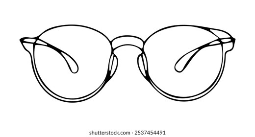 Gafas de sol. Una línea de arte Vector Gráfico
 