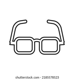 Sunglasses, optics, glasses outline icon. Line art vector.