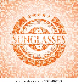 Sunglasses orange mosaic emblem