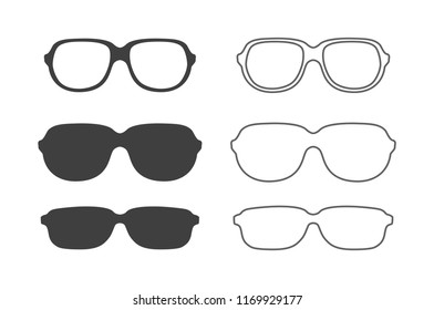 Kontursymbol-Set für Sonnenbrillen