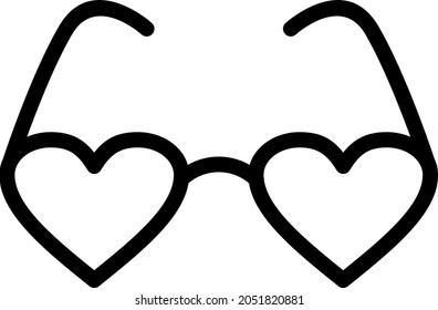 Sunglasses Outline Vector Icon Design
