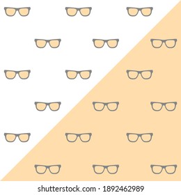 Sunglasses pattern with summer colors.Vector illustration of sunglasses seamless background.