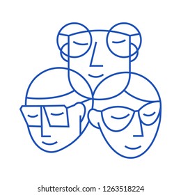 Sunglasses people icon abstract geometric icon