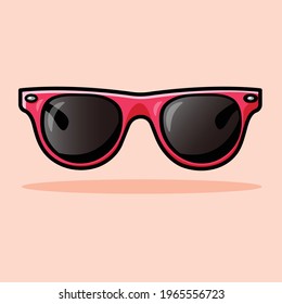 sunglasses pink color, vector design and isolated background.