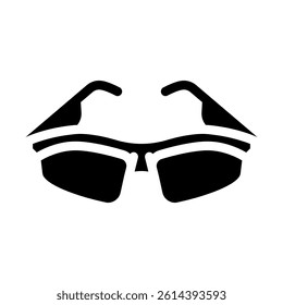 sunglasses polarized glyph icon vector. sunglasses polarized sign. isolated symbol illustration