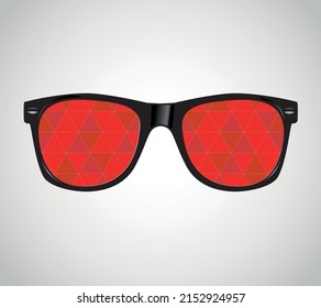 Sunglasses with Polygons Abstract Geometric Triangles. Vector Illustration Background Hipster Style