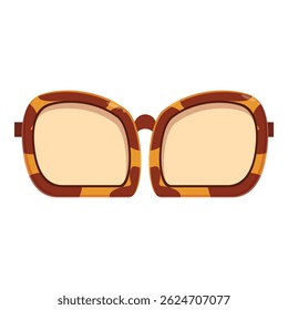 Sunglasses protecting from sunlight with brown tortoise shell frame, modern and fashionable eyewear accessory