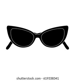 sunglasses for protection from the sun.Summer rest single icon in black style vector symbol stock illustration.
