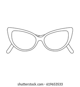 sunglasses for protection from the sun.Summer rest single icon in outline style vector symbol stock illustration.