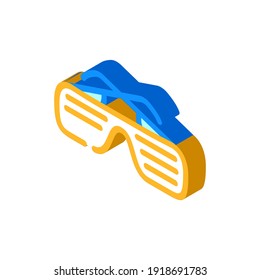 gafas de sol rapero elegante accesorio isométrico vector de icono. gafas de sol rapero elegante signo de accesorio. ilustración de símbolo aislado