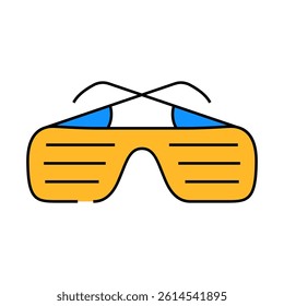 sunglasses rapper stylish accessory line icon vector. sunglasses rapper stylish accessory sign. isolated symbol illustration