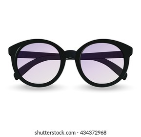 Sunglasses realistic icon. Summer vector illustration. Isolated