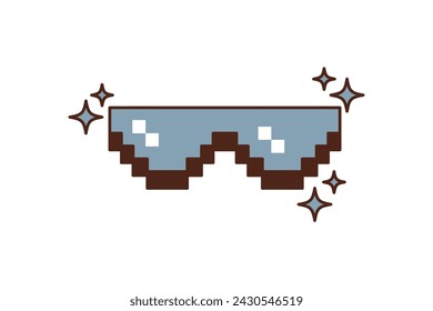 Sunglasses Retro Flat Sticker Design