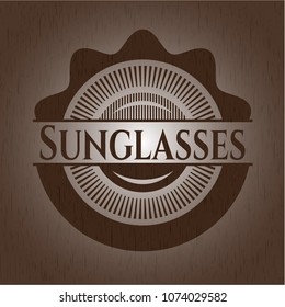 Sunglasses retro wood emblem