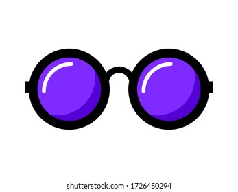 Sunglasses with Round Frames Icon. Vector Image.