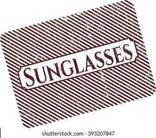 Sunglasses rubber stamp