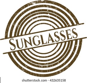 Sunglasses rubber stamp