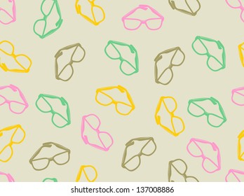  Sunglasses seamless vector illustration