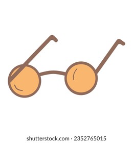 Sonnenbrille siehe Zubehörsymbol-Element, Vektorbraun