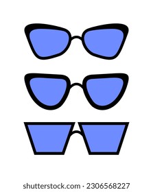 sunglasses set. eye protection from the sun. wardrobe accessory.