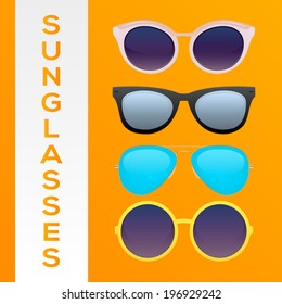 Sunglasses set vector