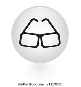 sunglasses sign button web icon 