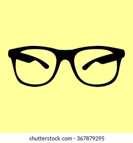 Sunglasses sign. Flat style icon vector illustration.