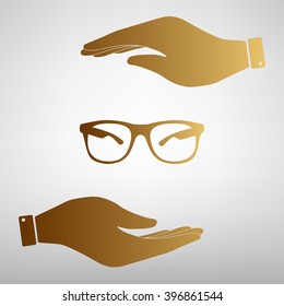 Sunglasses sign Golden Effect.