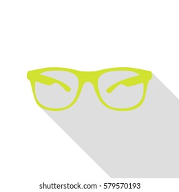Sunglasses sign illustration. Pear icon with flat style shadow path.