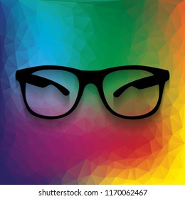 Sunglasses sign illustration. Vector. Flat style black icon on white.