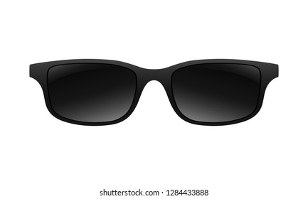 Sunglasses sign. Symbol black sunglasses isolated on white background. Vector illustration