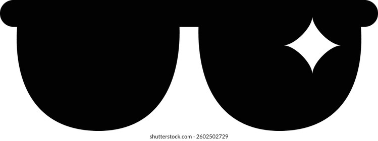 Sunglasses Silhouette With Sparkle Shape