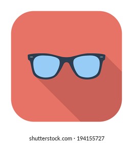 Sunglasses. Single flat color icon. Vector illustration.