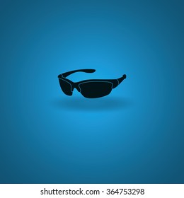 Sunglasses. Single flat icon.