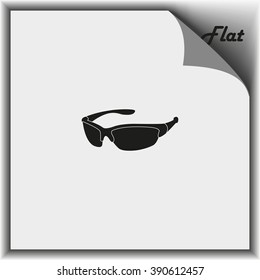 Sunglasses. Single flat icon.