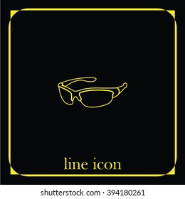 Sunglasses. Single flat icon.