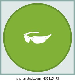 Sunglasses. Single flat icon.