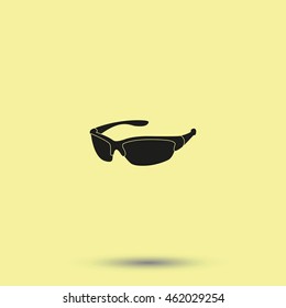 Sunglasses. Single flat icon.