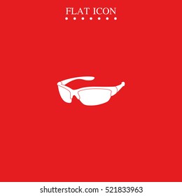 Sunglasses. Single flat icon.