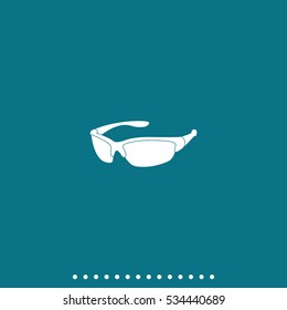 Sunglasses. Single flat icon.