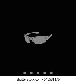 Sunglasses. Single flat icon.