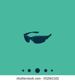 Sunglasses. Single flat icon.