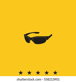 Sunglasses. Single flat icon.