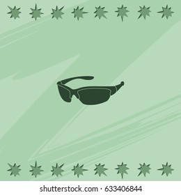 Sunglasses. Single flat icon.