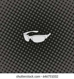 Sunglasses. Single flat icon.
