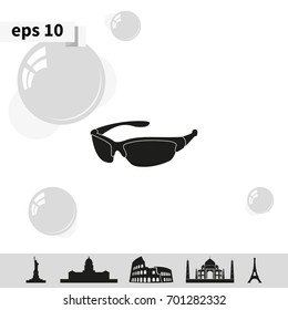 Sunglasses. Single flat icon.